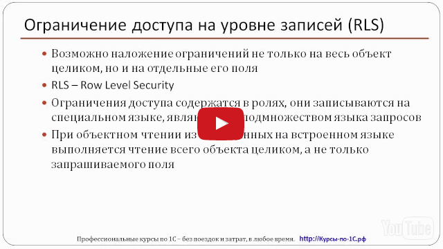 03. Реализация ограничения доступа на уровне записей для справочника Контрагенты